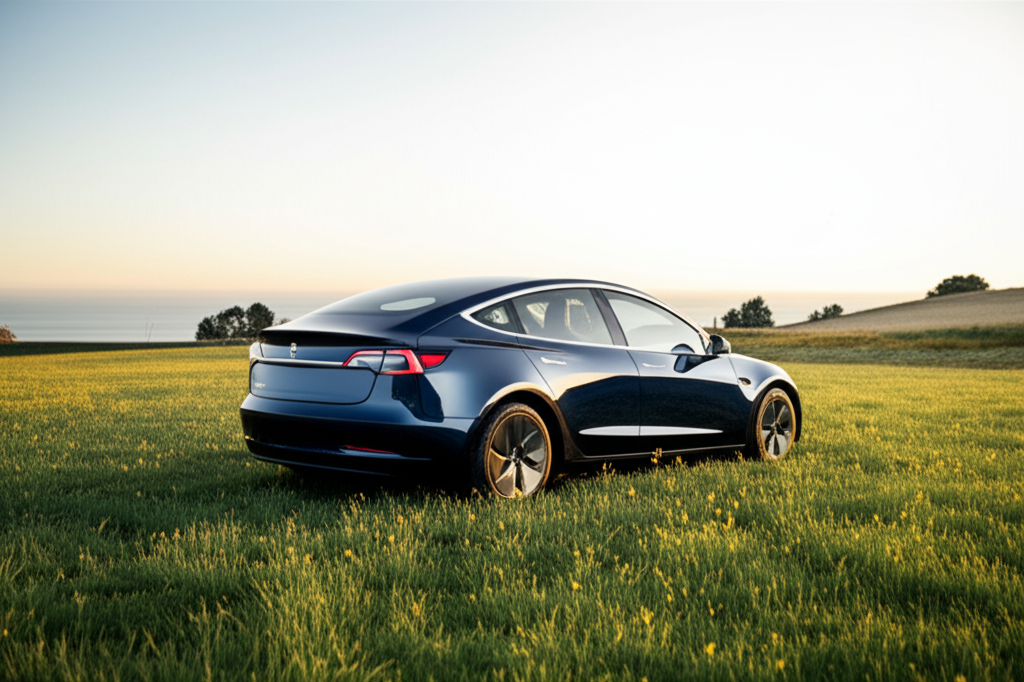 Car in landscape